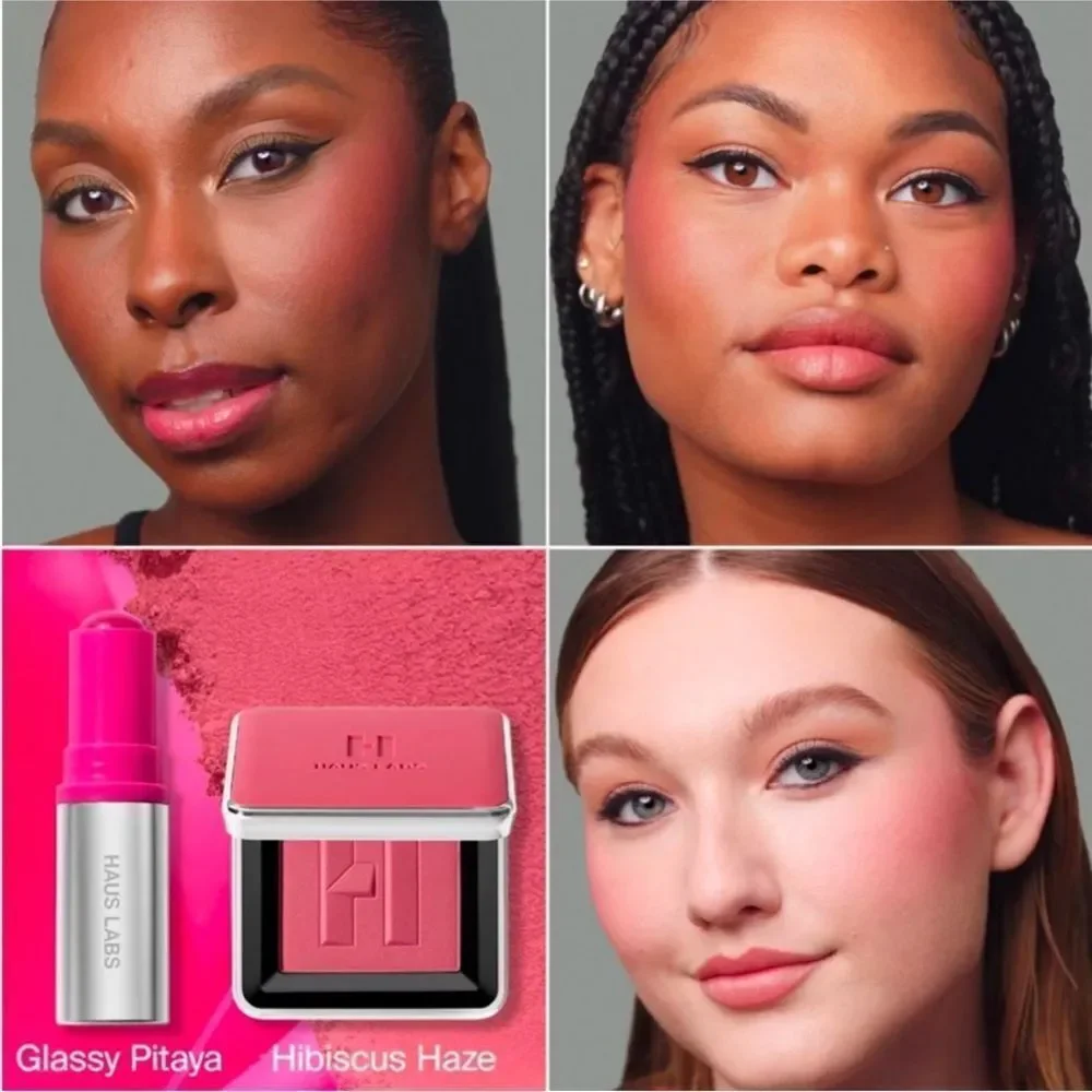 HAUS LABS BY LADY GAGA Color Fuse Glassy Blush Balm Stick + Powder Blush Set